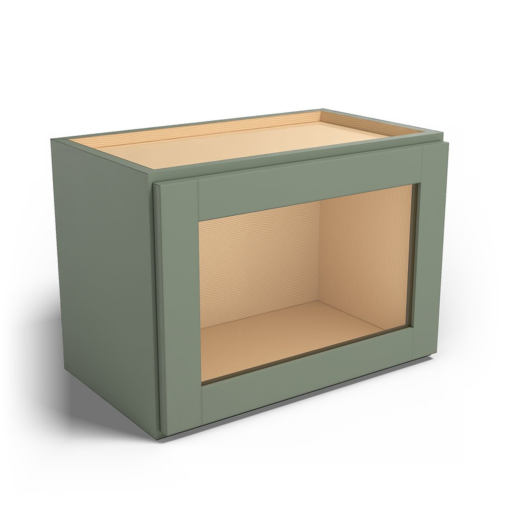 Special Order - 21" x 15" Wall Cabinet with Acrylic Mullion Door Forest Green - W2115GMD