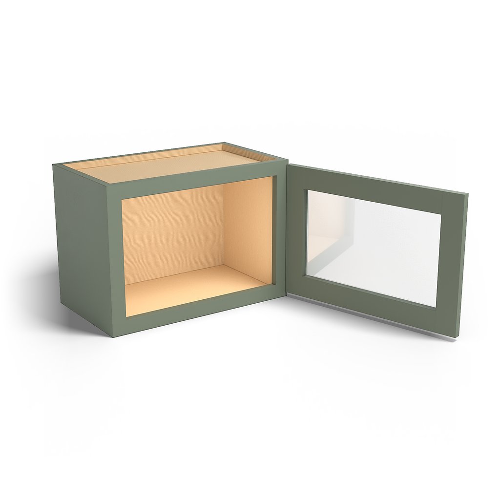 Special Order - 21" x 15" Wall Cabinet with Acrylic Mullion Door Forest Green - W2115GMD