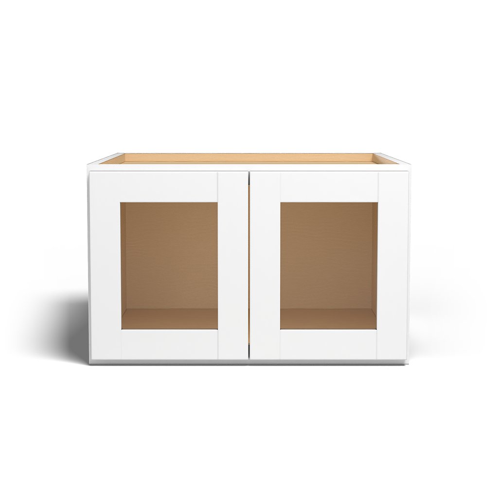 Special Order - 24" x 15" x 24" Wall Cabinet with Acrylic Mullion Doors Arcadia White Shaker - W241524GMD