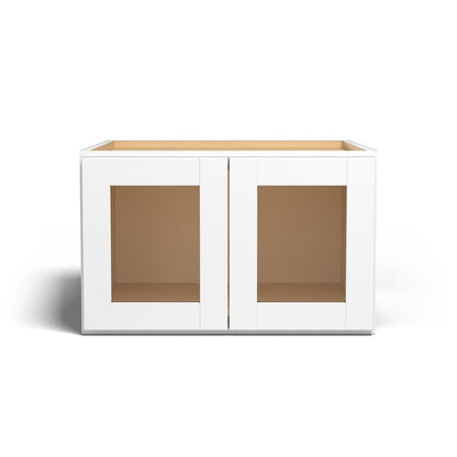 Special Order - 24" x 15" x 24" Wall Cabinet with Acrylic Mullion Doors Arcadia White Shaker - W241524GMD