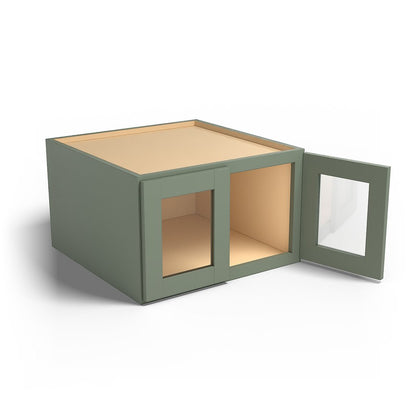 Special Order - 24" x 15" x 24" Wall Cabinet with Acrylic Mullion Doors Forest Green - W241524GMD