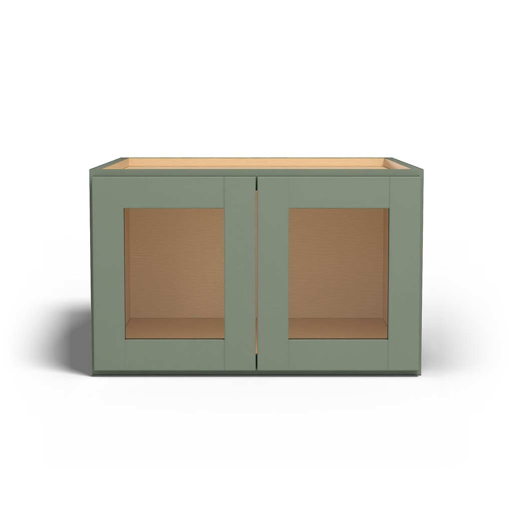 Special Order - 24" x 15" x 24" Wall Cabinet with Acrylic Mullion Doors Forest Green - W241524GMD