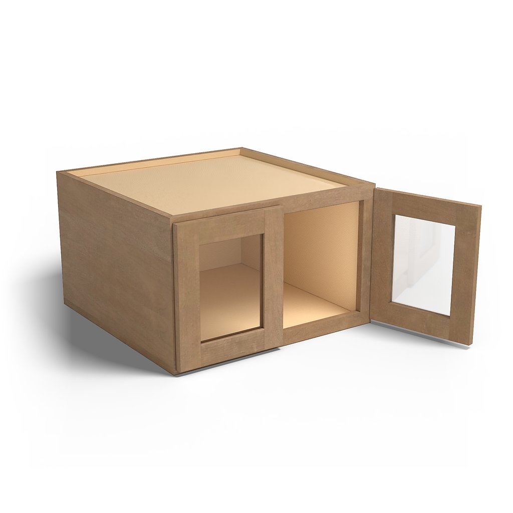 Special Order - 24" x 15" x 24" Wall Cabinet with Acrylic Mullion Doors Sonona Sand - W241524GMD GHI Sonona Sand Special Order SPSNS Upper Wall Cabinets Wall Cabinets