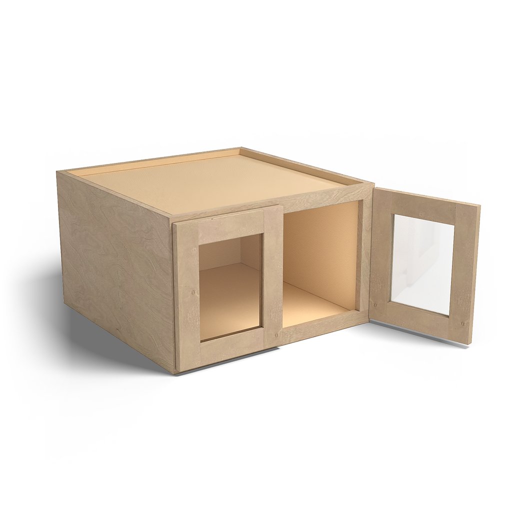 Special Order - 24" x 15" x 24" Wall Cabinet with Acrylic Mullion Doors Sonona Wheat - W241524GMD GHI Sonona Wheat Special Order SPSNW Upper Wall Cabinets Wall Cabinets