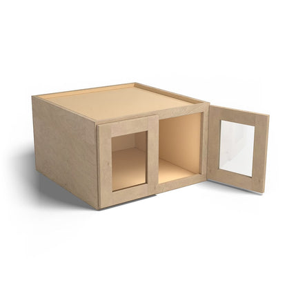 Special Order - 24" x 15" x 24" Wall Cabinet with Acrylic Mullion Doors Sonona Wheat - W241524GMD GHI Sonona Wheat Special Order SPSNW Upper Wall Cabinets Wall Cabinets