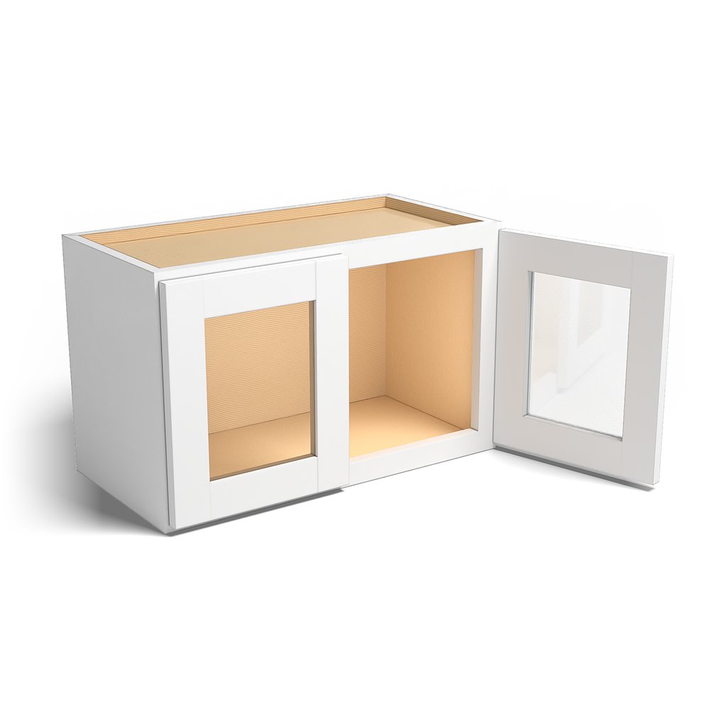 Special Order - 24" x 15" Wall Cabinet with Acrylic Mullion Doors Arcadia White Shaker - W2415GMD