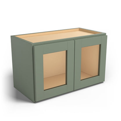 Special Order - 24" x 15" Wall Cabinet with Acrylic Mullion Doors Forest Green - W2415GMD Forest Green GHI Special Order SPFRG Upper Wall Cabinets Wall Cabinets