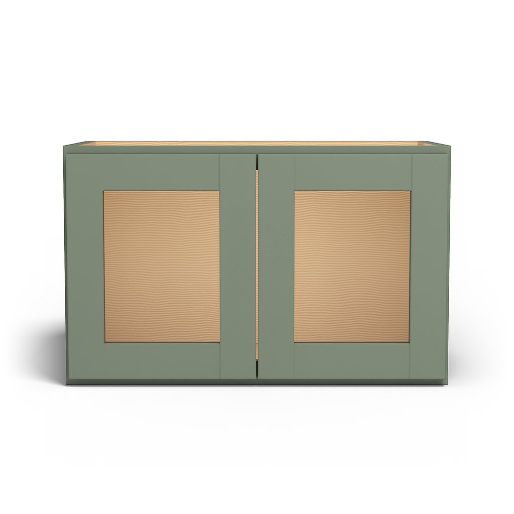 Special Order - 24" x 15" Wall Cabinet with Acrylic Mullion Doors Forest Green - W2415GMD Forest Green GHI Special Order SPFRG Upper Wall Cabinets Wall Cabinets