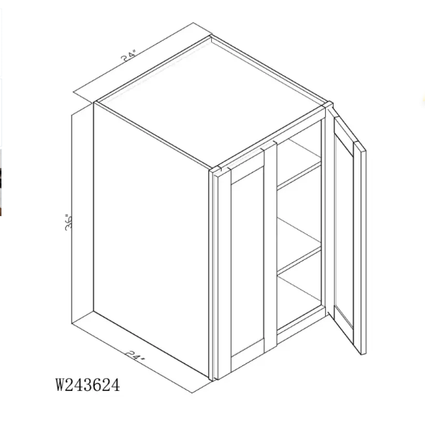 Special Order - 24" x 36" x 24" Wall Utility Cabinet Stone Harbor Gray - W243624