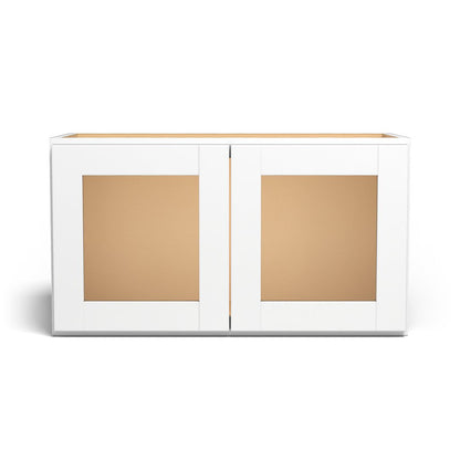 Special Order - 27" x 15" Wall Cabinet with Acrylic Mullion Doors Arcadia White Shaker - W2715GMD