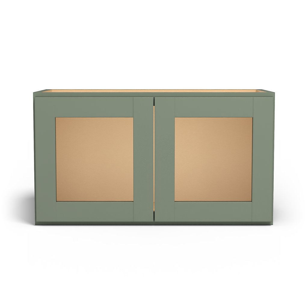 Special Order - 27" x 15" Wall Cabinet with Acrylic Mullion Doors Forest Green - W2715GMD Forest Green GHI Special Order SPFRG Upper Wall Cabinets Wall Cabinets