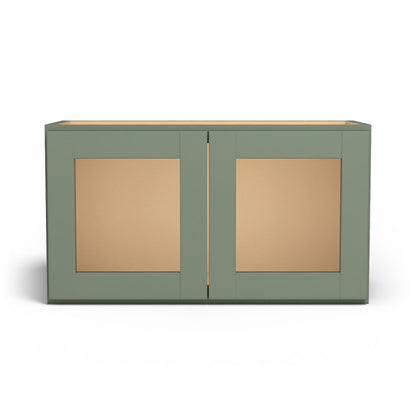 Special Order - 27" x 15" Wall Cabinet with Acrylic Mullion Doors Forest Green - W2715GMD Forest Green GHI Special Order SPFRG Upper Wall Cabinets Wall Cabinets