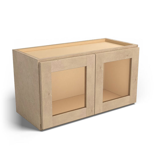 Special Order - 27" x 15" Wall Cabinet with Acrylic Mullion Doors Sonona Wheat - W2715GMD GHI Sonona Wheat Special Order SPSNW Upper Wall Cabinets Wall Cabinets