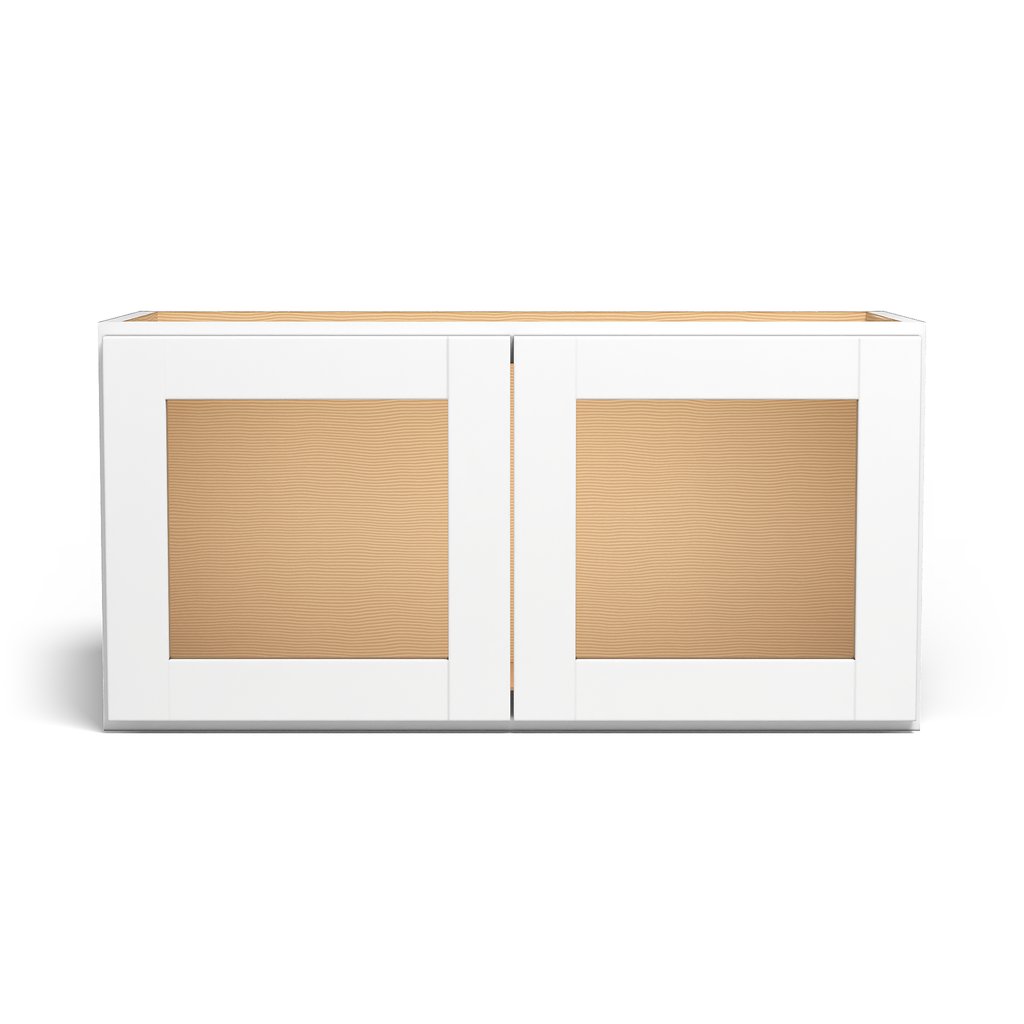 Special Order - 30" x 15" Wall Cabinet with Acrylic Mullion Doors Arcadia White Shaker - W3015GMD