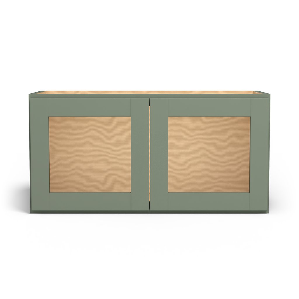 Special Order - 30" x 15" Wall Cabinet with Acrylic Mullion Doors Forest Green - W3015GMD Forest Green GHI Special Order SPFRG Upper Wall Cabinets Wall Cabinets
