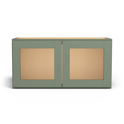 Special Order - 30" x 15" Wall Cabinet with Acrylic Mullion Doors Forest Green - W3015GMD Forest Green GHI Special Order SPFRG Upper Wall Cabinets Wall Cabinets