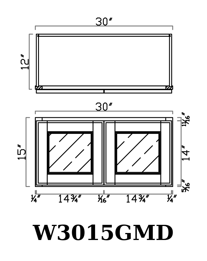 GHI line drawing W3015GMD