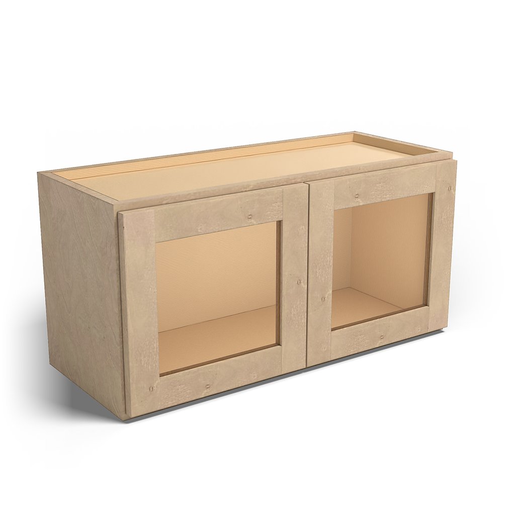 Special Order - 30" x 15" Wall Cabinet with Acrylic Mullion Doors Sonona Wheat - W3015GMD GHI Sonona Wheat Special Order SPSNW Upper Wall Cabinets Wall Cabinets