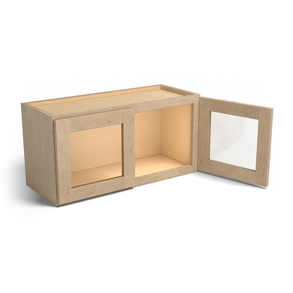 Special Order - 30" x 15" Wall Cabinet with Acrylic Mullion Doors Sonona Wheat - W3015GMD GHI Sonona Wheat Special Order SPSNW Upper Wall Cabinets Wall Cabinets