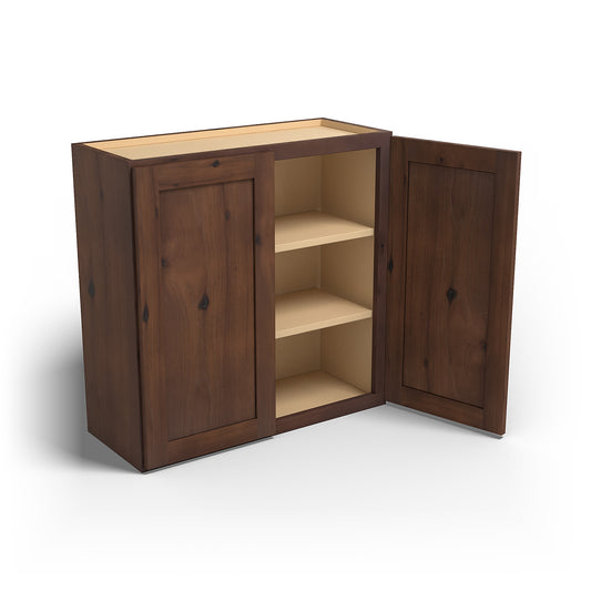 Special Order - 30" x 30" Wall Cabinet Rustic Walnut - W3030 30" Wall Cabinets GHI Rustic Walnut Special Order SPRWS Wall Cabinets