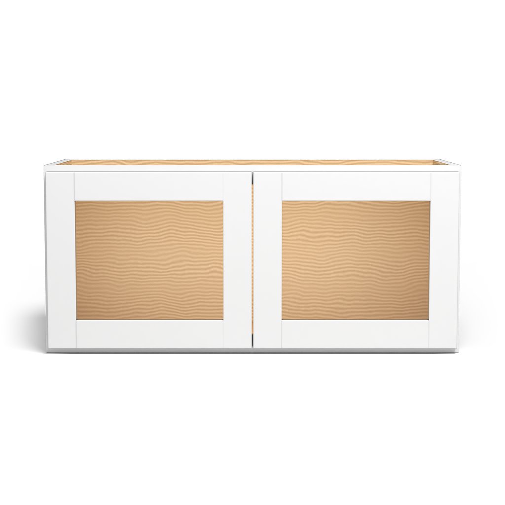 Special Order - 33" x 15" Wall Cabinet with Acrylic Mullion Doors Arcadia White Shaker - W3315GMD