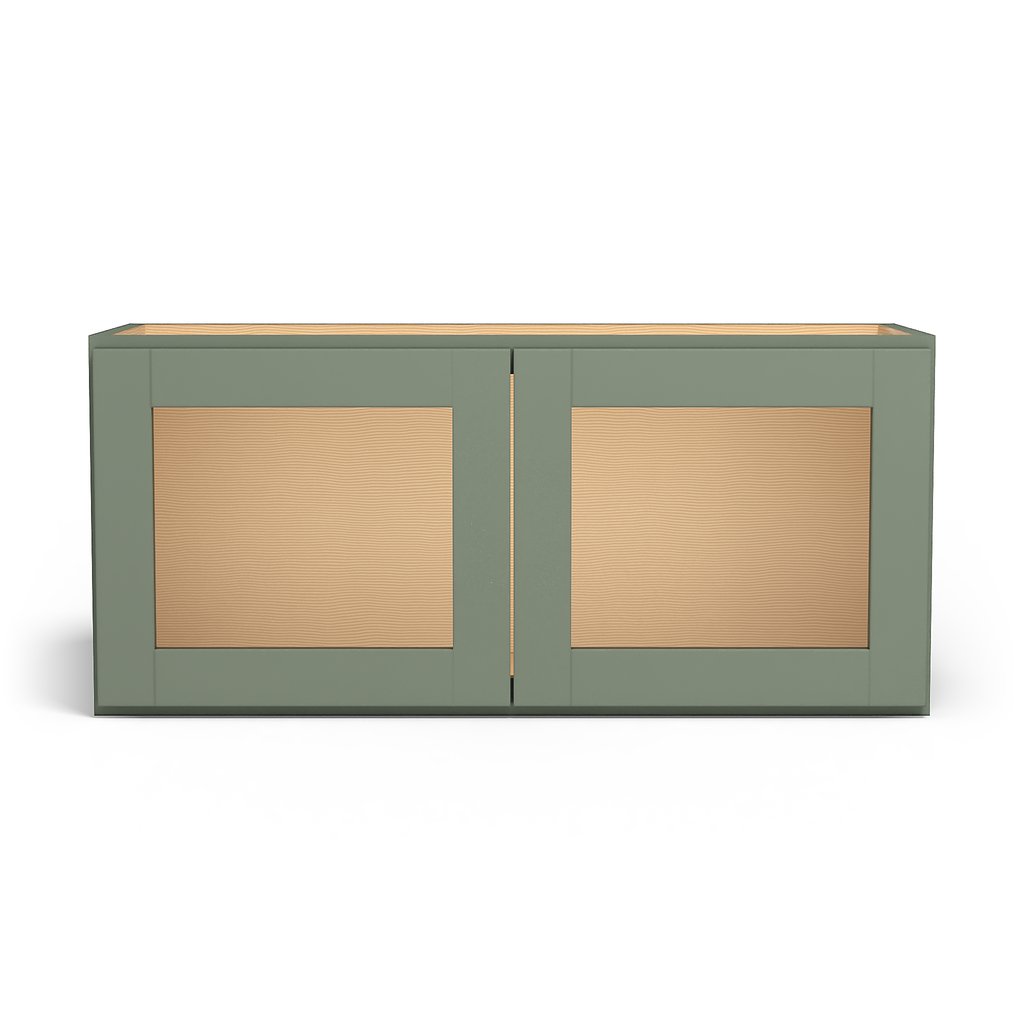 Special Order - 33" x 15" Wall Cabinet with Acrylic Mullion Doors Forest Green - W3315GMD Forest Green GHI Special Order SPFRG Upper Wall Cabinets Wall Cabinets