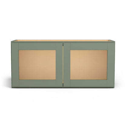 Special Order - 33" x 15" Wall Cabinet with Acrylic Mullion Doors Forest Green - W3315GMD Forest Green GHI Special Order SPFRG Upper Wall Cabinets Wall Cabinets