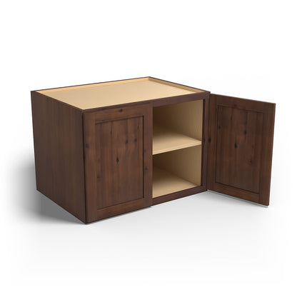 Special Order - 33" x 24" x 24" Wall Cabinet Rustic Walnut - W332424 GHI Rustic Walnut Special Order SPRWS Upper Wall Cabinets Wall Cabinets