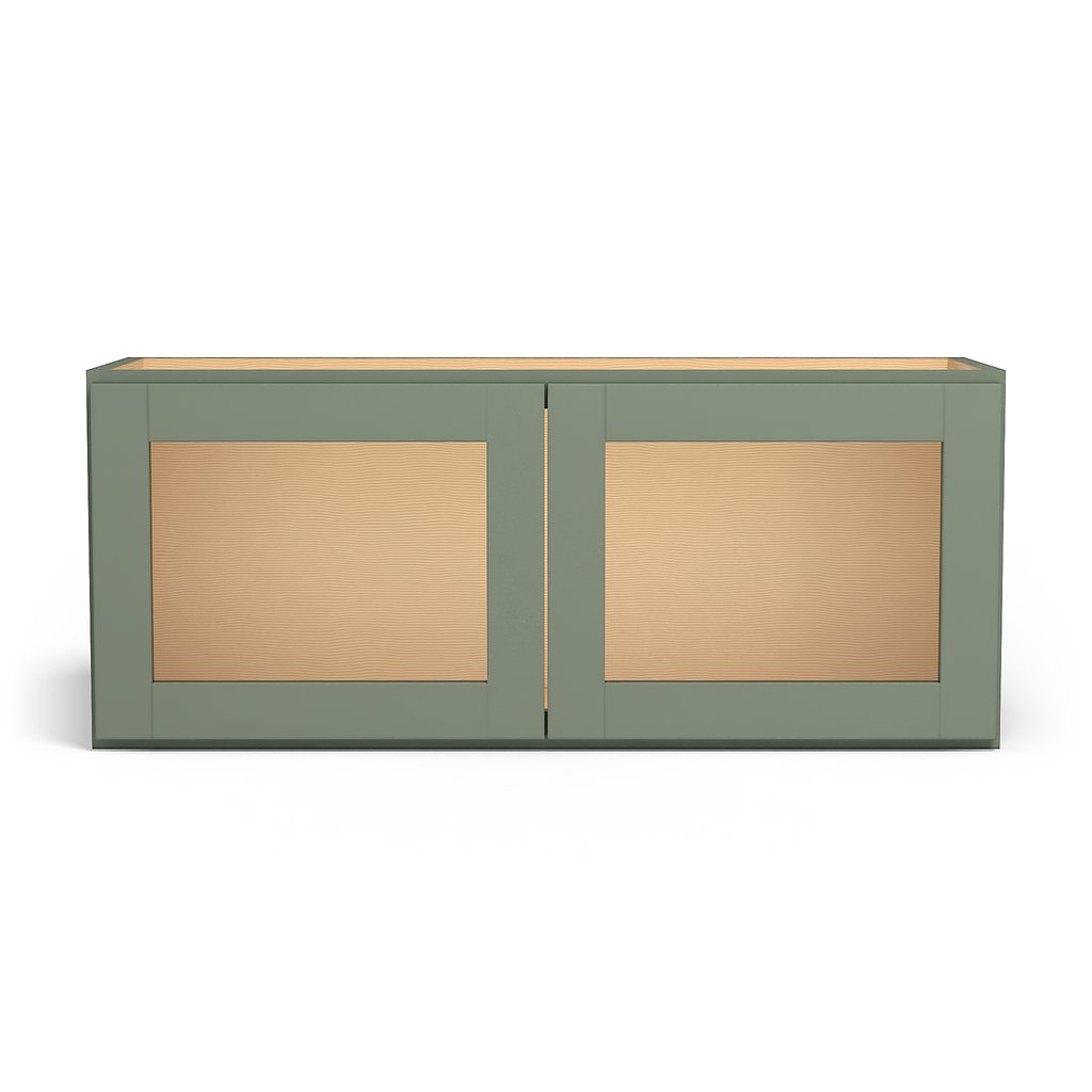 Special Order - 36" x 15" Wall Cabinet with Acrylic Mullion Doors Forest Green - W3615GMD Forest Green GHI Special Order SPFRG Upper Wall Cabinets Wall Cabinets