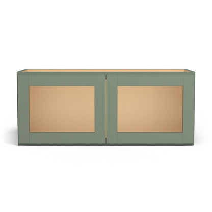 Special Order - 36" x 15" Wall Cabinet with Acrylic Mullion Doors Forest Green - W3615GMD Forest Green GHI Special Order SPFRG Upper Wall Cabinets Wall Cabinets