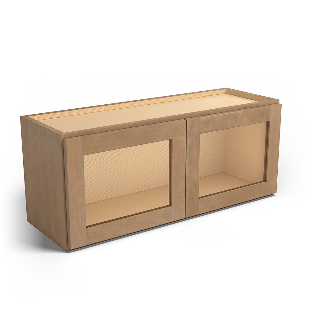 Special Order - 36" x 15" Wall Cabinet with Acrylic Mullion Doors Sonona Sand - W3615GMD GHI Sonona Sand Special Order SPSNS Upper Wall Cabinets Wall Cabinets