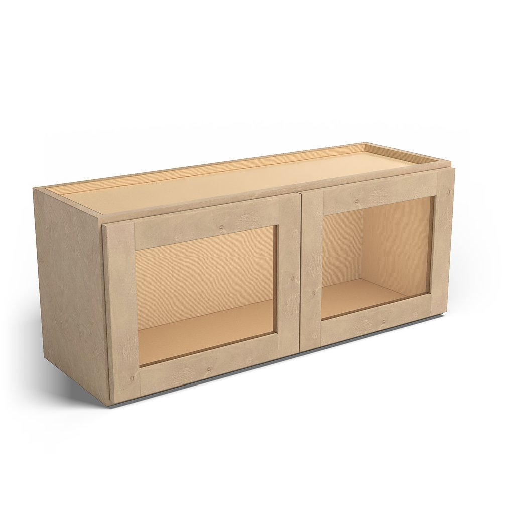Special Order - 36" x 15" Wall Cabinet with Acrylic Mullion Doors Sonona Wheat - W3615GMD GHI Sonona Wheat Special Order SPSNW Upper Wall Cabinets Wall Cabinets