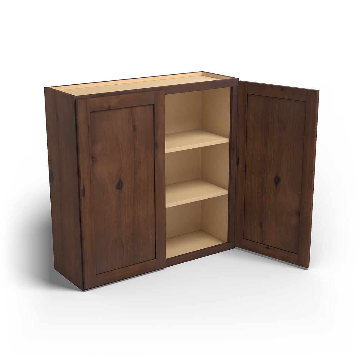 Special Order - 36" x 36" Wall Cabinet Rustic Walnut - W3636 36" Wall Cabinets GHI Rustic Walnut Special Order SPRWS Wall Cabinets