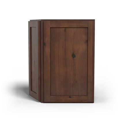 Special Order - 24" x 30" Wall Angle Corner Cabinet Rustic Walnut - WAC2430 30" Wall Cabinets Corner Wall Cabinets GHI Rustic Walnut Special Order SPRWS Wall Cabinets