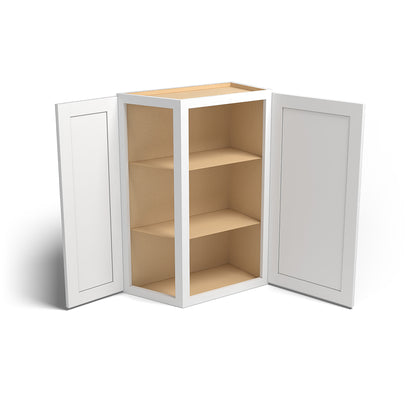Special Order - 24" x 36" Wall Angle Corner Arcadia White Shaker - WAC2436 36" Wall Cabinets Arcadia White Corner Wall Cabinets GHI SPACW Special Order Wall Cabinets