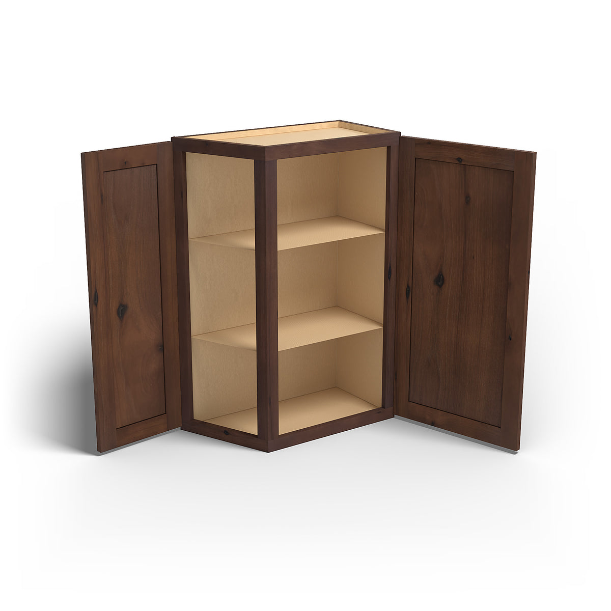Special Order - 24" x 36" Wall Angle Corner Cabinet Rustic Walnut - WAC2436 36" Wall Cabinets Corner Wall Cabinets GHI Rustic Walnut Special Order SPRWS Wall Cabinets