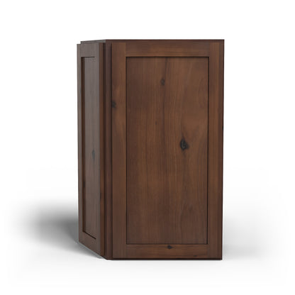 Special Order - 24" x 36" Wall Angle Corner Cabinet Rustic Walnut - WAC2436 36" Wall Cabinets Corner Wall Cabinets GHI Rustic Walnut Special Order SPRWS Wall Cabinets