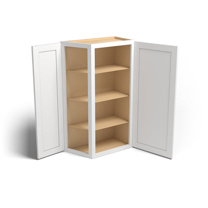 Special Order - 24" x 42" Wall Angle Corner Arcadia White Shaker - WAC2442 42" Wall Cabinets Arcadia White Corner Wall Cabinets GHI SPACW Special Order Wall Cabinets