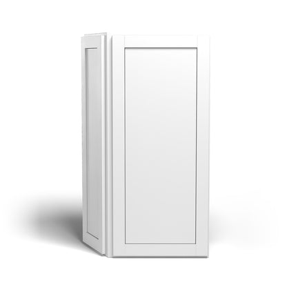 Special Order - 24" x 42" Wall Angle Corner Arcadia White Shaker - WAC2442 42" Wall Cabinets Arcadia White Corner Wall Cabinets GHI SPACW Special Order Wall Cabinets