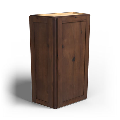 Special Order - 24" x 42" Wall Angle Corner Cabinet Rustic Walnut - WAC2442 42" Wall Cabinets Corner Wall Cabinets GHI Rustic Walnut Special Order SPRWS Wall Cabinets