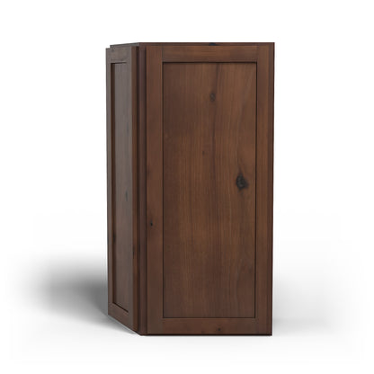 Special Order - 24" x 42" Wall Angle Corner Cabinet Rustic Walnut - WAC2442 42" Wall Cabinets Corner Wall Cabinets GHI Rustic Walnut Special Order SPRWS Wall Cabinets