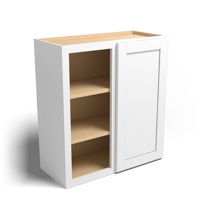 27" x 30 " Wall Blind Corner Cabinet Arcadia White Shaker - WBC2730 30" Wall Cabinets Arcadia White Corner Wall Cabinets GHI GHI-INSTORE location-set Wall Cabinets
