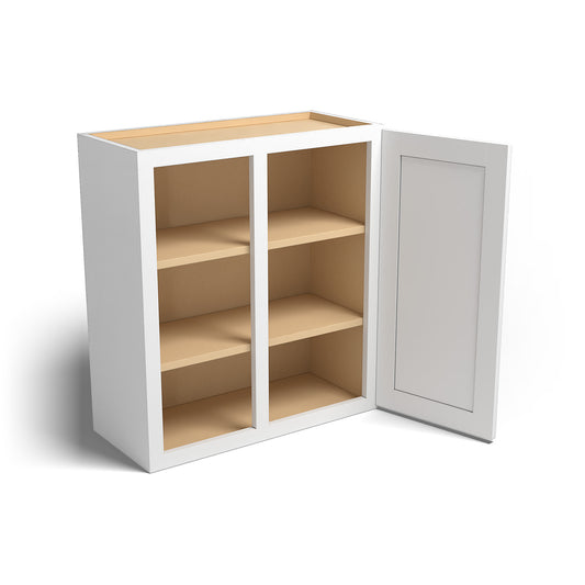 Special Order - 27" x 30 " Wall Blind Corner Cabinet Arcadia White Shaker - WBC2730 30" Wall Cabinets Arcadia White Corner Wall Cabinets GHI SPACW Special Order Wall Cabinets