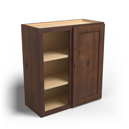 Special Order - 27" x 30" Wall Blind Corner Cabinet Rustic Walnut - WBC2730 30" Wall Cabinets Corner Wall Cabinets GHI Rustic Walnut Special Order SPRWS Wall Cabinets