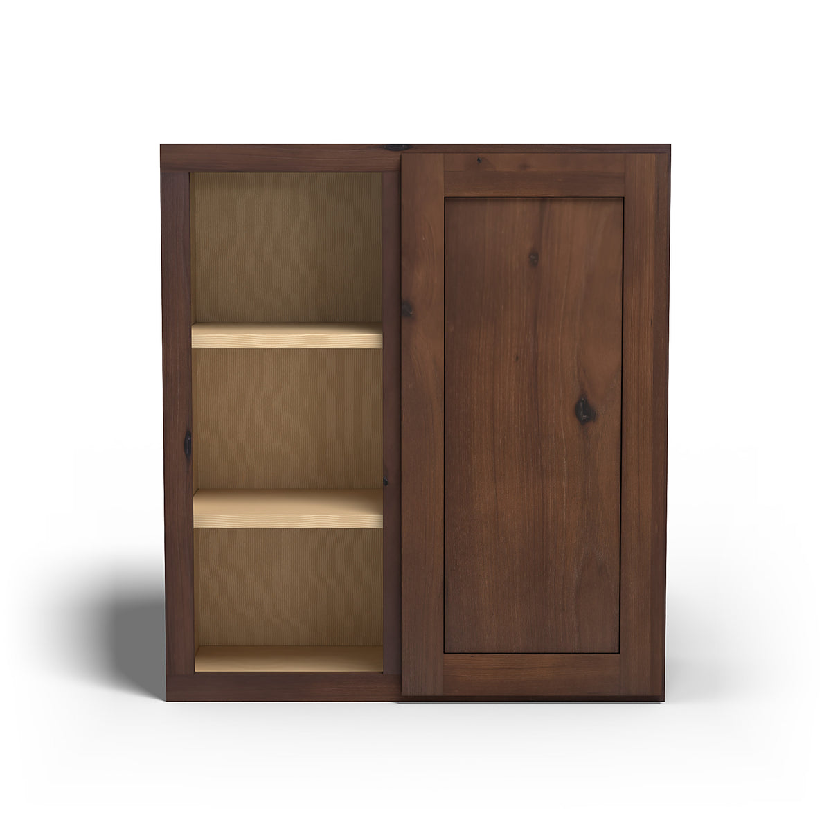 Special Order - 27" x 30" Wall Blind Corner Cabinet Rustic Walnut - WBC2730 30" Wall Cabinets Corner Wall Cabinets GHI Rustic Walnut Special Order SPRWS Wall Cabinets