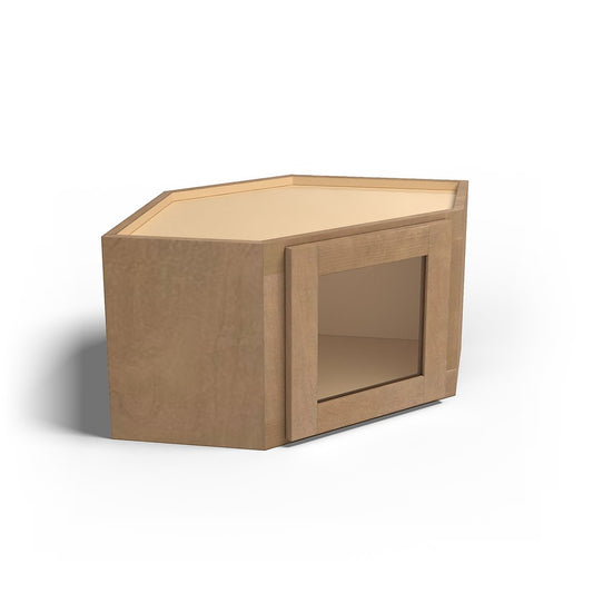 Special Order - 24" x 15" Wall Diagonal Corner Cabinet with Acrylic Mullion Door Sonona Sand - WDC2415GMD Corner Wall Cabinets GHI published-all-channels Sonona Sand Special Order SPSNS Wall Cabinets