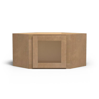 Special Order - 24" x 15" Wall Diagonal Corner Cabinet with Acrylic Mullion Door Sonona Sand - WDC2415GMD Corner Wall Cabinets GHI Sonona Sand Special Order SPSNS Wall Cabinets