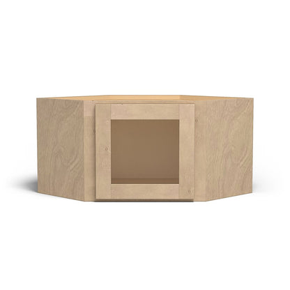 Special Order - 24" x 15" Wall Diagonal Corner Cabinet with Acrylic Mullion Door Sonona Wheat - WDC2415GMD Corner Wall Cabinets GHI Sonona Wheat Special Order SPSNW Wall Cabinets