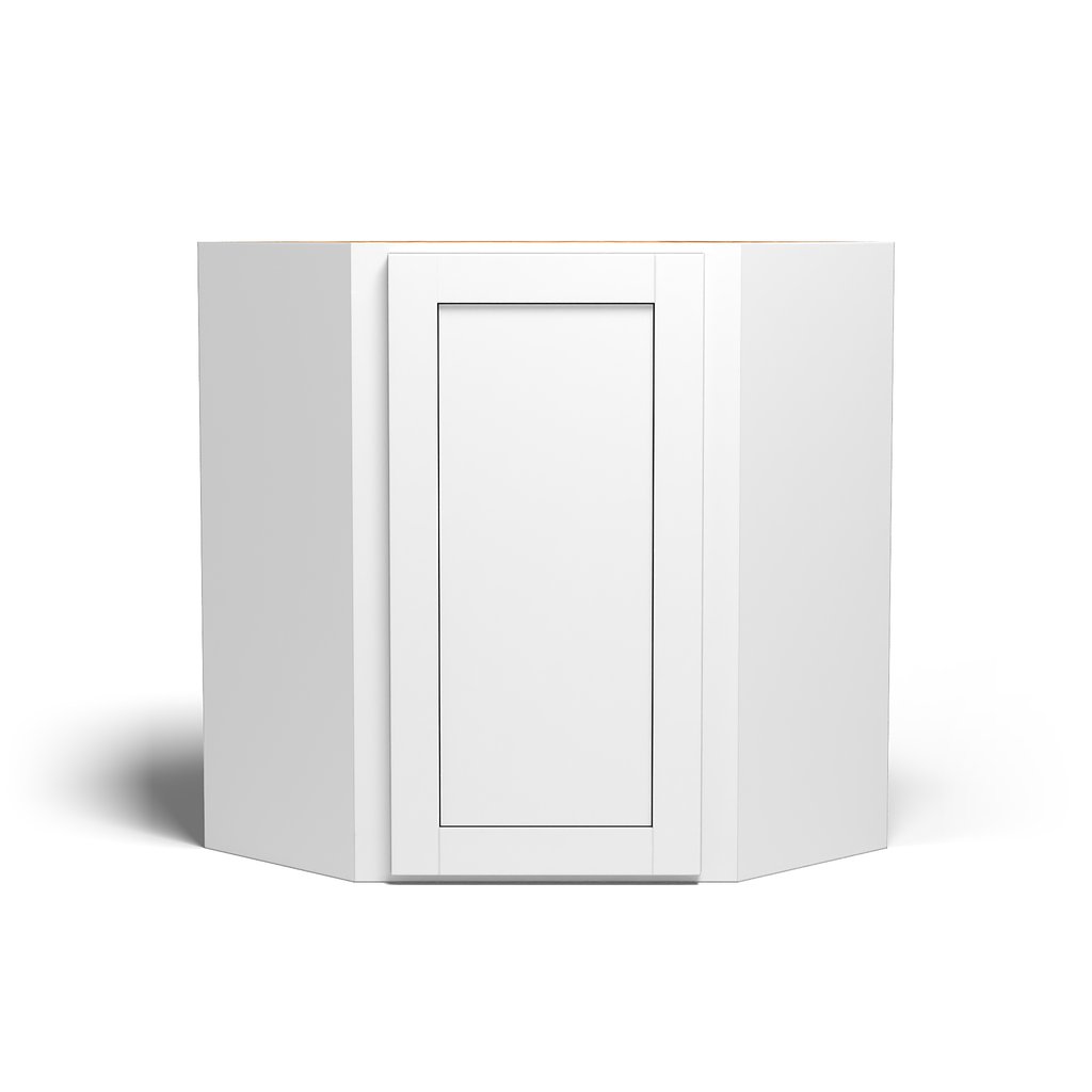 Special Order - 24" x 30" Wall Diagonal Corner Arcadia White Shaker - WDC2430 30" Wall Cabinets Arcadia White Corner Wall Cabinets GHI SPACW Special Order Wall Cabinets