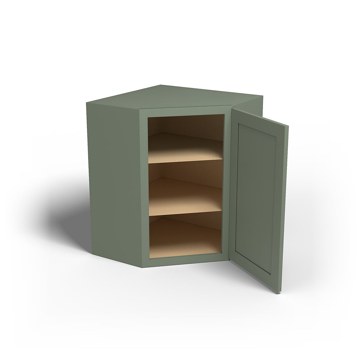 Special Order - 24" x 30" Wall Diagonal Corner Cabinet Forest Green - WDC2430